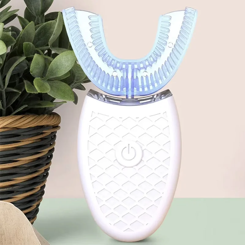Best-selling U-shaped Ultrasonic Electric Toothbrush with Automatic Silicone Bristles for Deep Cleaning, Suitable for Home Use.