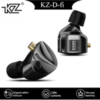 KZ D-Fi In Ear HiFi Music Earphones with 4 levels of customizable tuning switch, support for cable changing, computer headphones