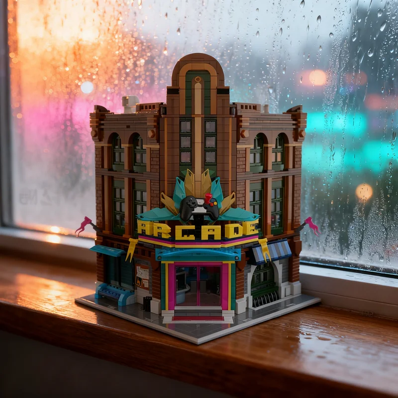 

3345pcs MOC The Last Arcade Modular Streetscape Model Building Blocks Toy Gift Creative Display Collectible Desk Premium Adult