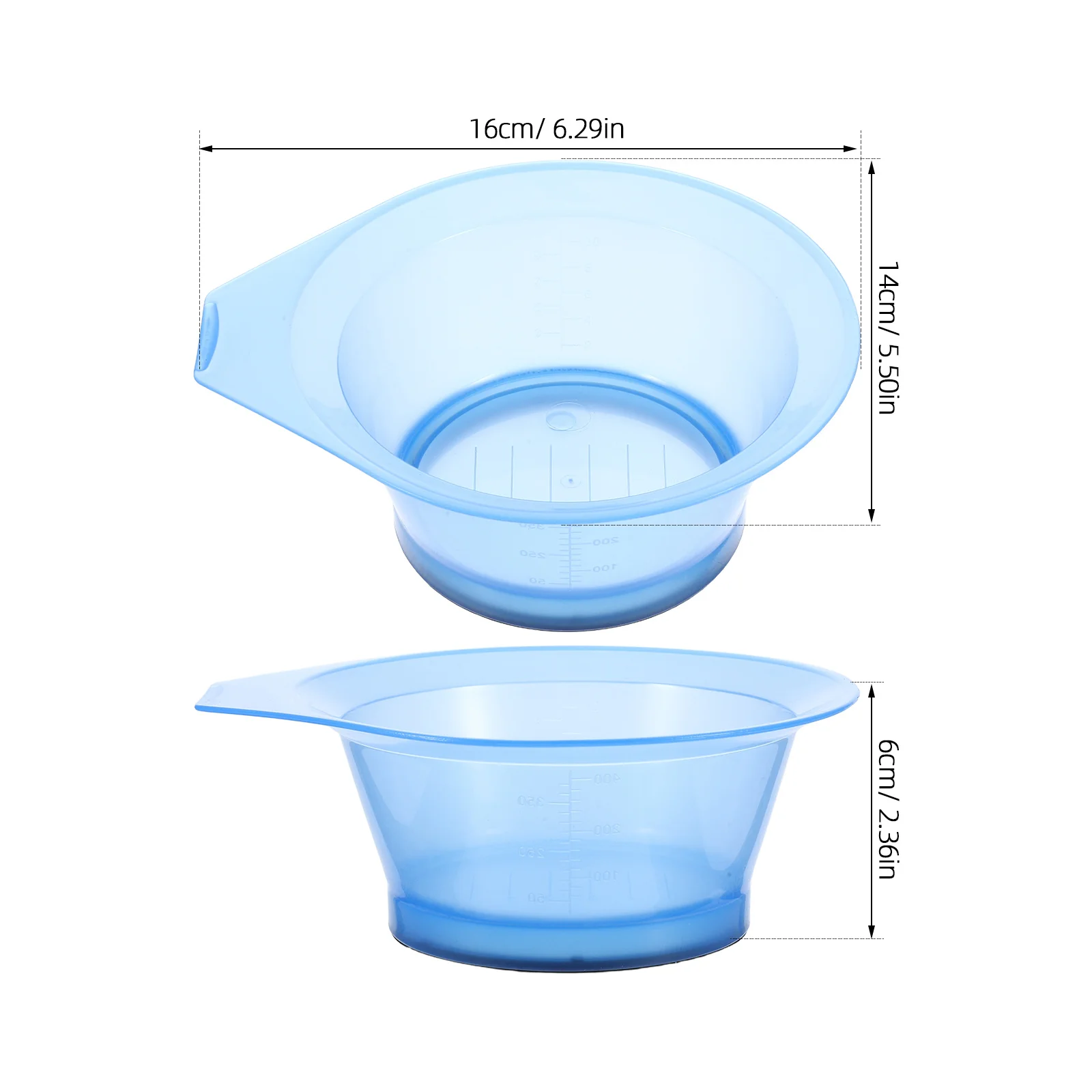 6Pcs Hair Dye Bowl Transparent DIY Coloring Accessory No Mess No Hassle Professional Salon Tool Washable Hair Dye Tool - Image 6