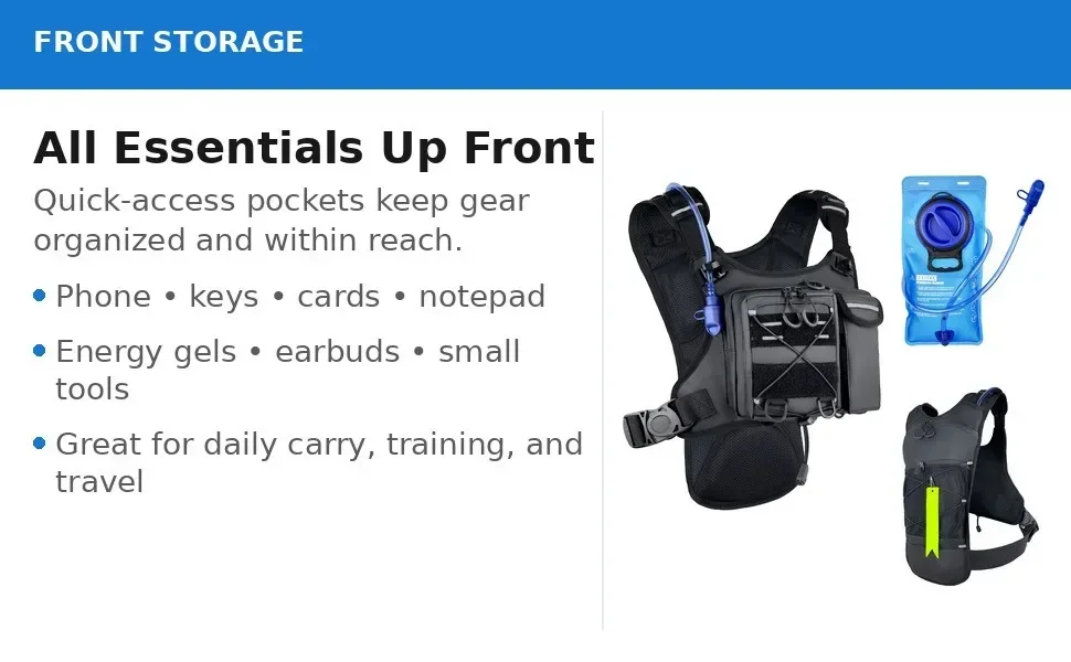 Reflective hydration vest
