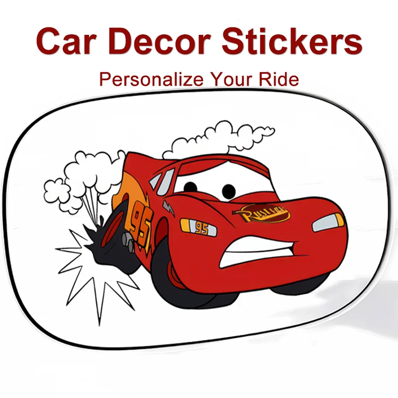 

Disney Cars Trendy Car Sticker, Sunproof Anime Decal, Multi-use on Car Window, Door, Electric Vehicle & Travel Bag