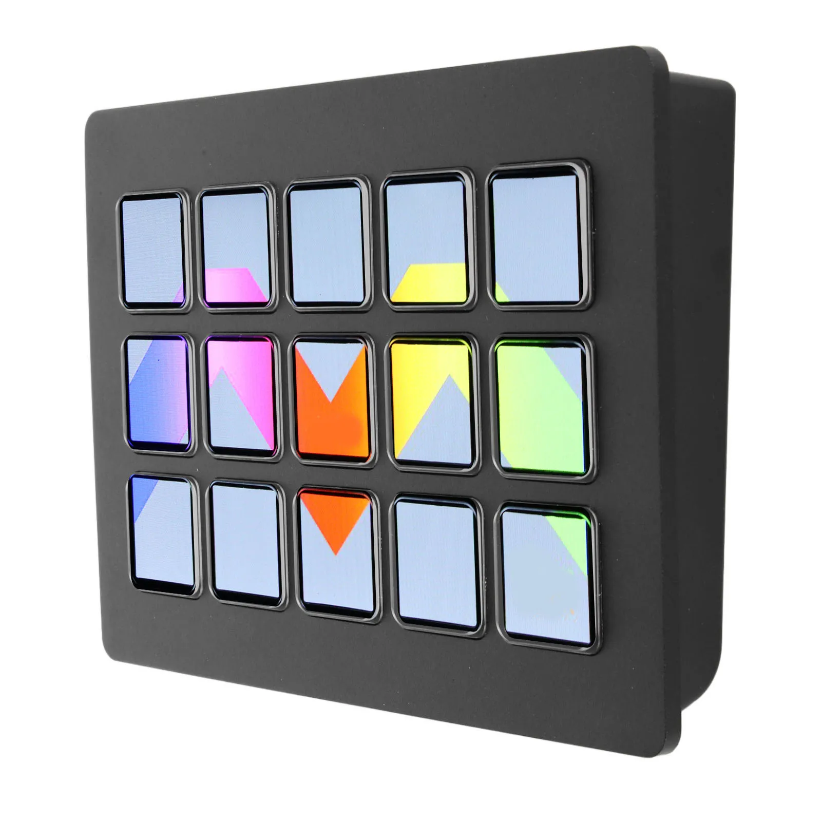 Teclado personalizado LCD, 15 teclas, gatillo de acción en aplicación, Software, controlador de estudio, Macro teclado para Twitch para Discord para PC