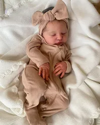 BZDOLL 3D-painting Skin with Visible Veins 50CM Soft Silicone Asleep Laura Silicone Reborn Baby Doll Toy Girl 20Inch Like Real