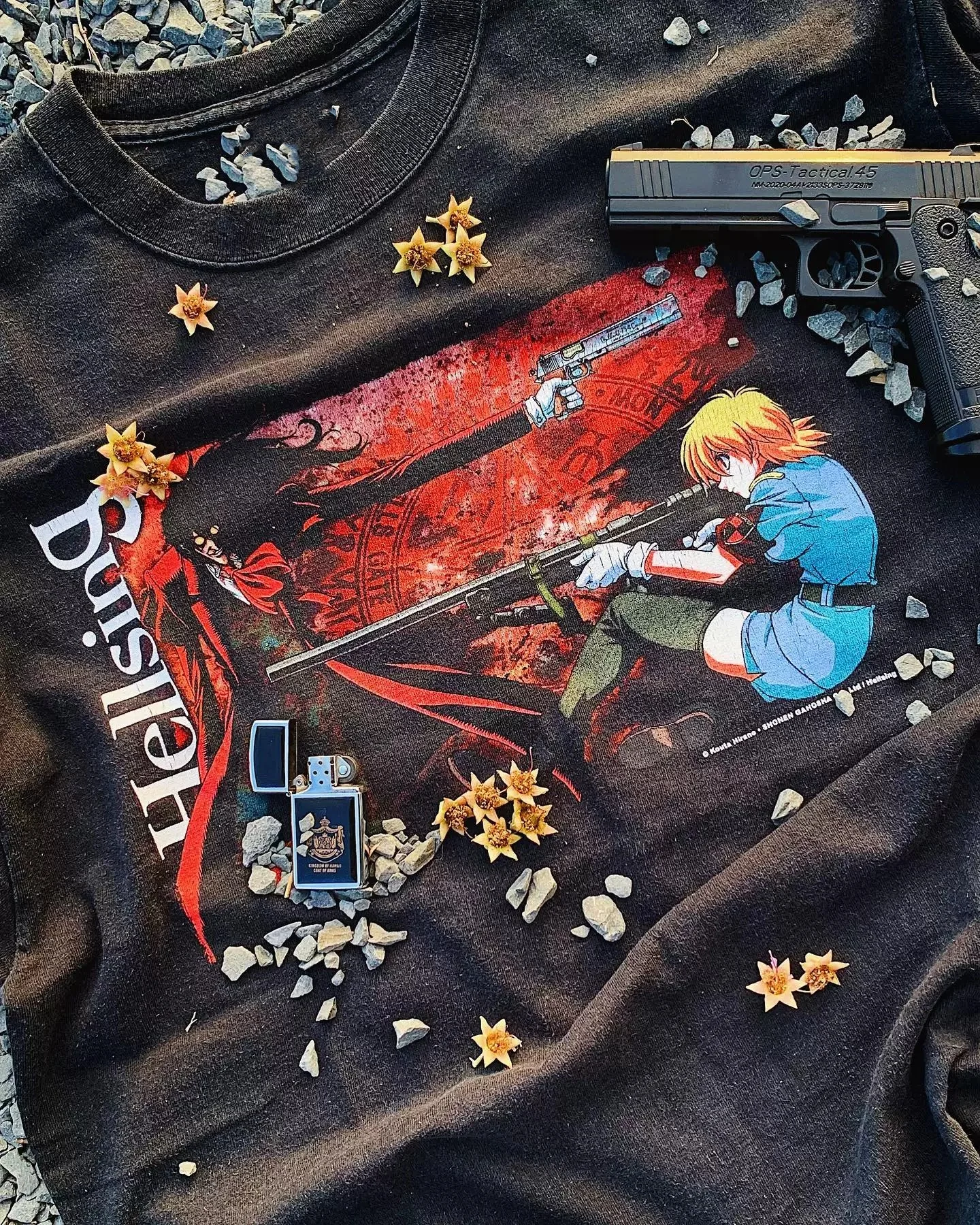 Hellsing Alucard Seras Victoria Vintage Graphic T-Shirt Cotton Men Women Streetwear Tee