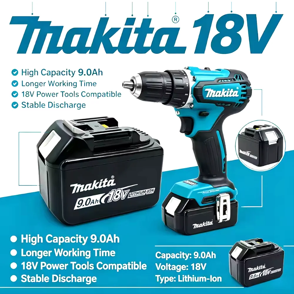 2026 100% NEW Makita 18V 9.0Ah BL1890 Replacement Battery BL1850B BL1860B for Makita Power Tools Long Runtime Construction Jobs
