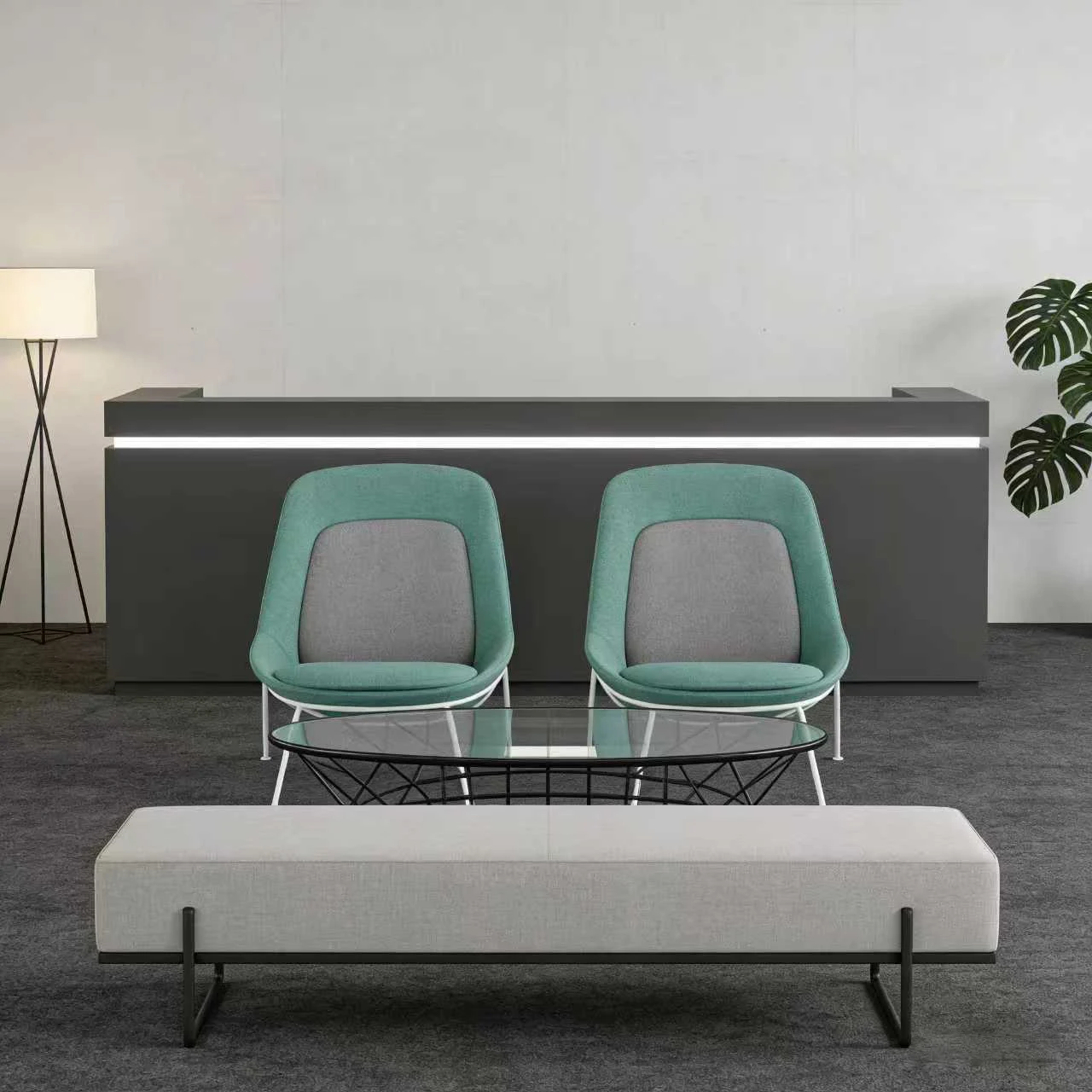 & High Quality High-Density Sponge Metal Leg Comfortable Fabric Commercial Modern Reception Furniture Leisure Chairs for School