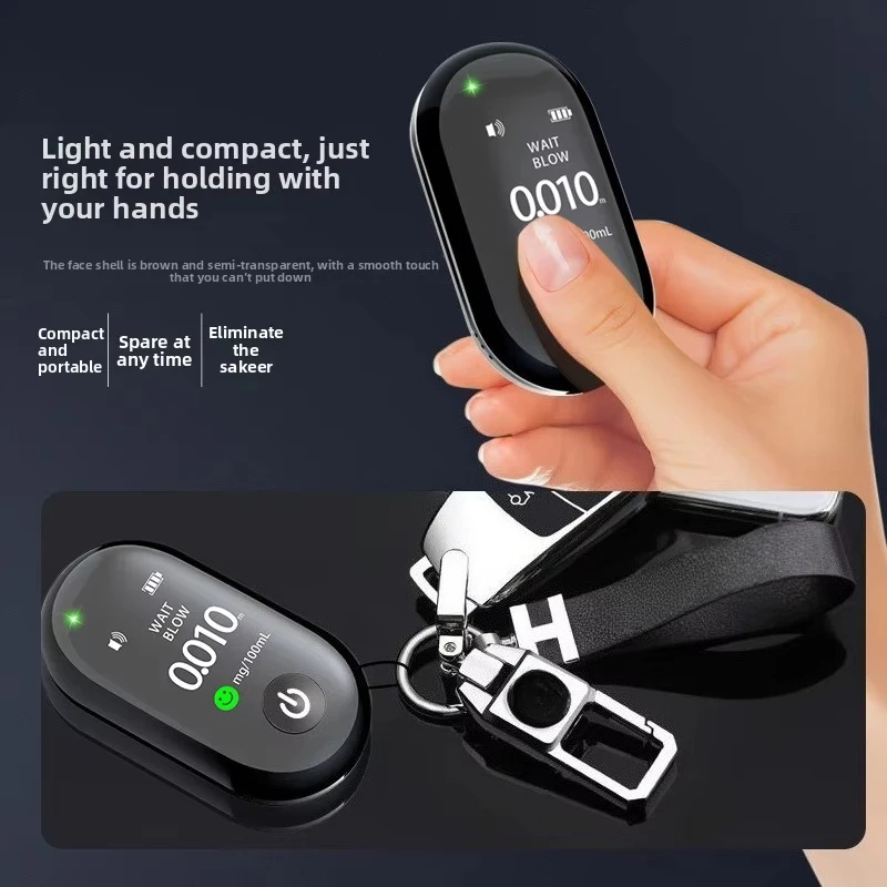 G1 Professional Keychain High-Precision Portable Alcohol Detector LCD Display 0.01%BAC Accuracy Fast Response Alcohol Tester