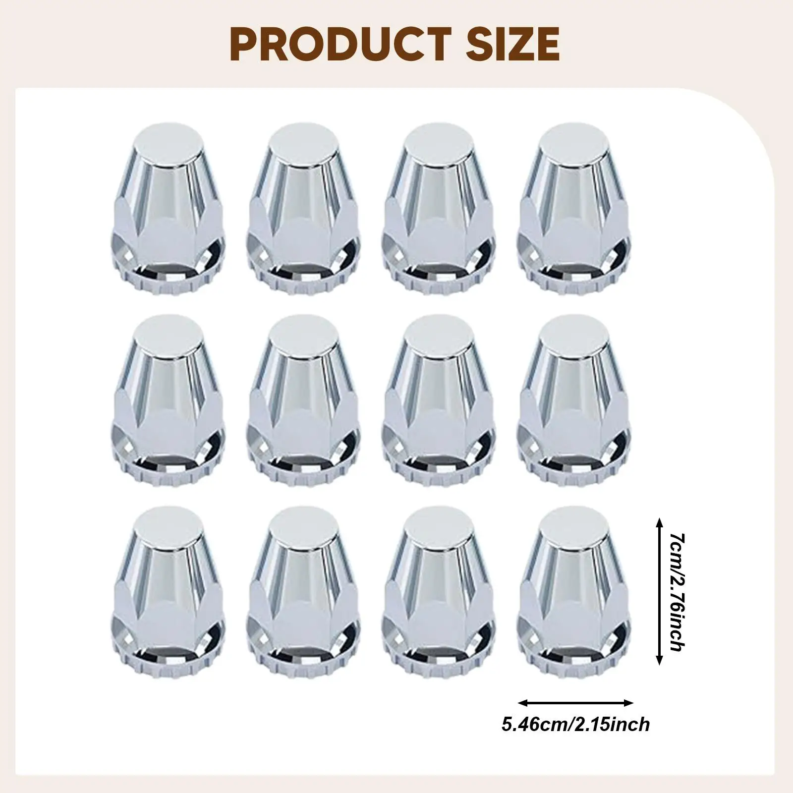 

Replacement Truck Lug Nut Covers Set Durable ABS Plastic 33mm High Gloss Easy Installation for Vehicle Wheels