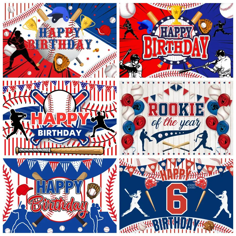 

Baseball Backdrop Boys Baby Shower Kids Birthday Party Customize Photography Background Decor Banner Poster Photo Studio Props