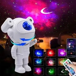 New Aurora Moon Stars Projector Night Light Kids Gift Adjustable Nebula Galaxy Lamp LED Astronaut Projection Lamp for Room Decor