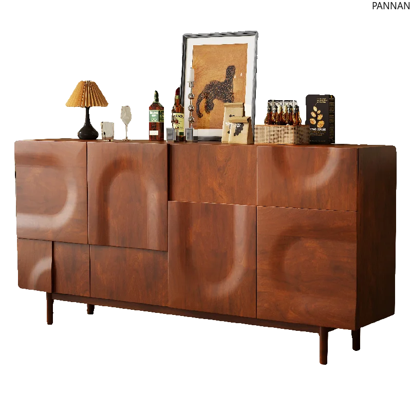 

New Chinese antique door cabinet wood grain retro living room dining side cabinet American classical bedroom cabinet