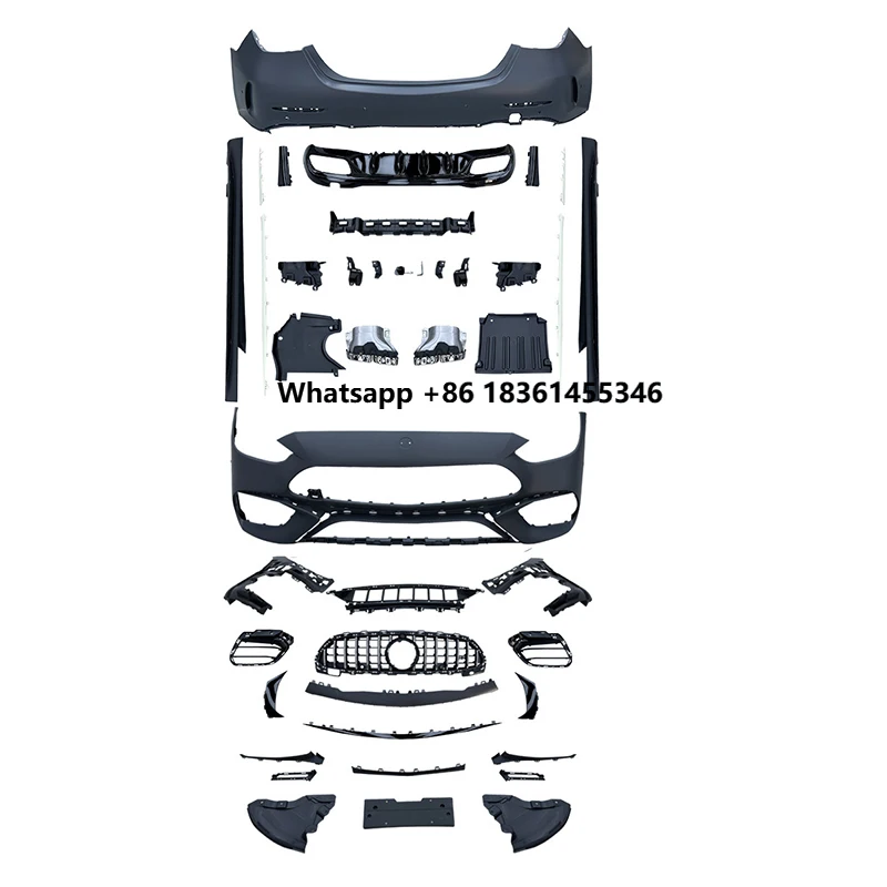 

For W206 C-Class Body Kit Upgrade to C63S Style Plastic Car Bumpers
