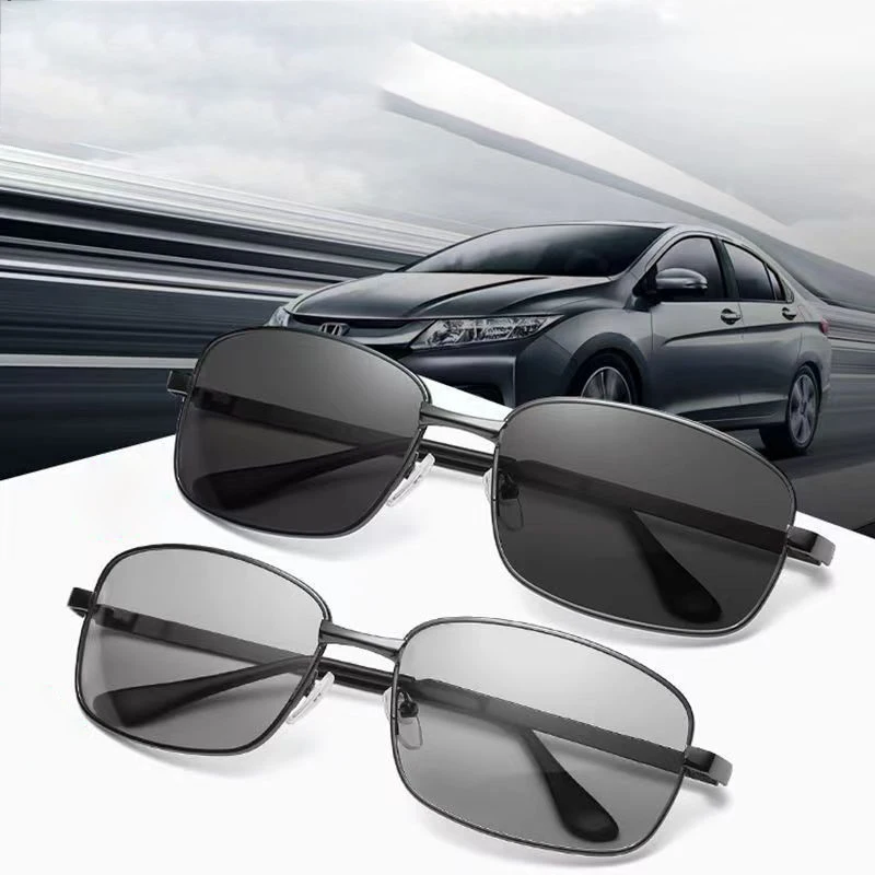 Day And Night Polarized Color-changing Sunglasses Men Driving Fishing Glasses Night Vision Driving Sunglasses Metal XTP3027 image 2