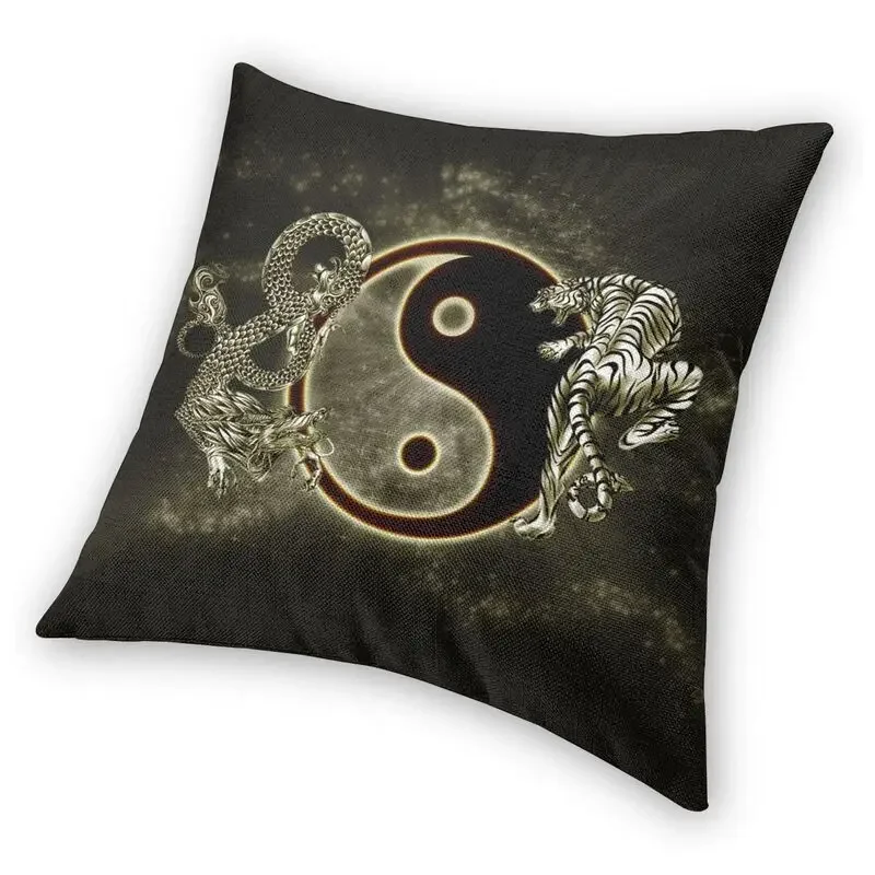 Yin Yang Perfect Patterns Custom Pillow Cover Sofa Cushion Cover Home Decor  Printed Dragon Tiger Tattoos