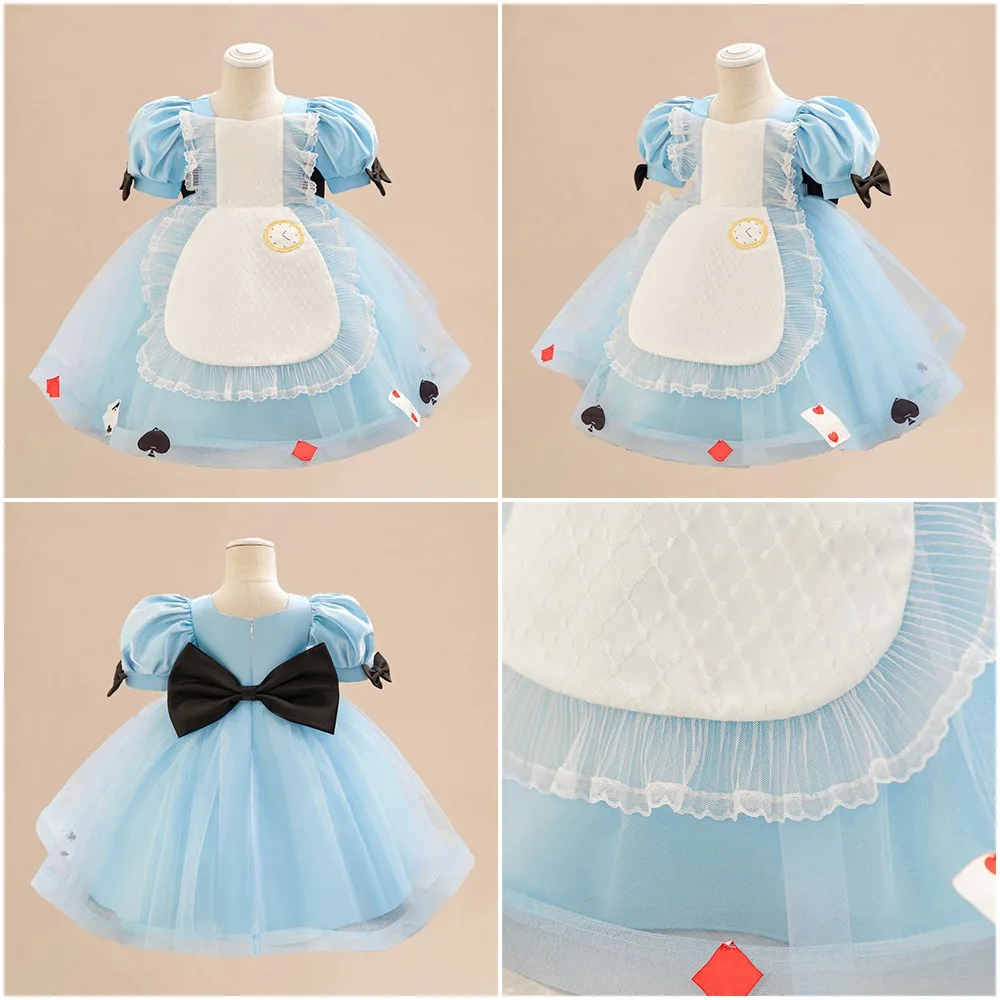 Alice in Wonderland Dress Fairy Tale Fantasy Wonderland Cosplay Girls Clothes Halloween Costume Cosplay Girl Performance Dress