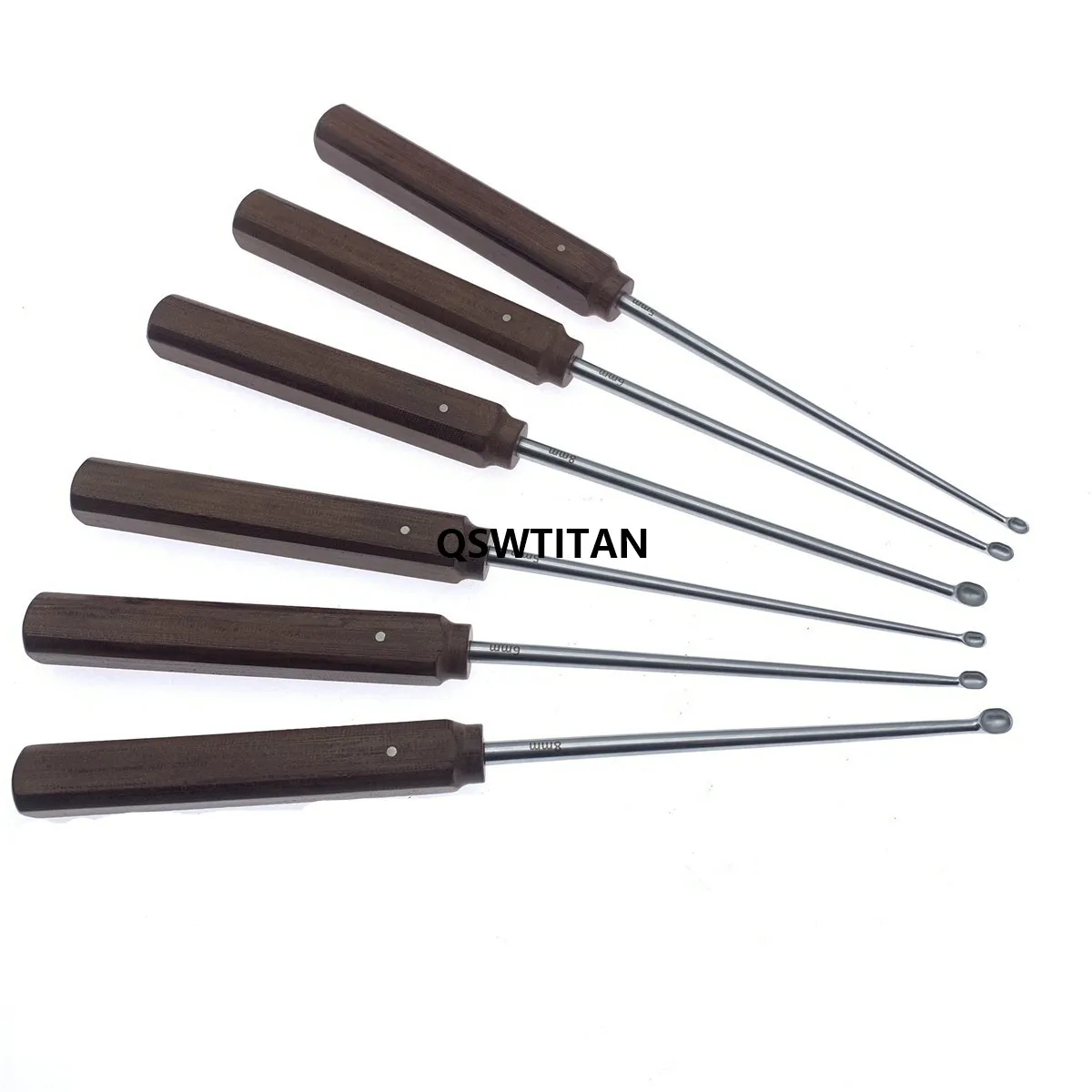 Stainless steel Bone Curette Bone Spoon with wooden handle Veterinary Orthopedics surgical Instruments