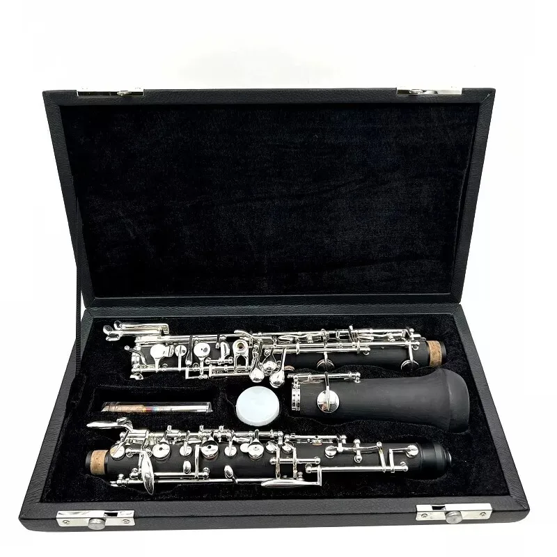 Fotografia 4: Oboe semiautomático de alta qualidade, chave C, corpo de ebonite com chave E, oboé banhado a prata, bom som