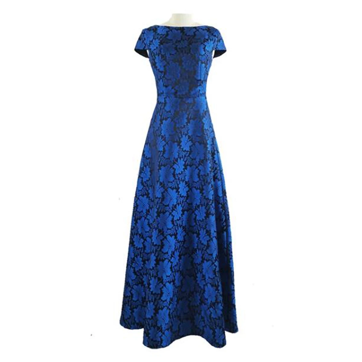 Fashion Women Summer Long Maxi Jacquard Dress Boho Gorgeous Ladies Evening Party Blue Floral Clothes Vintage Vestidos