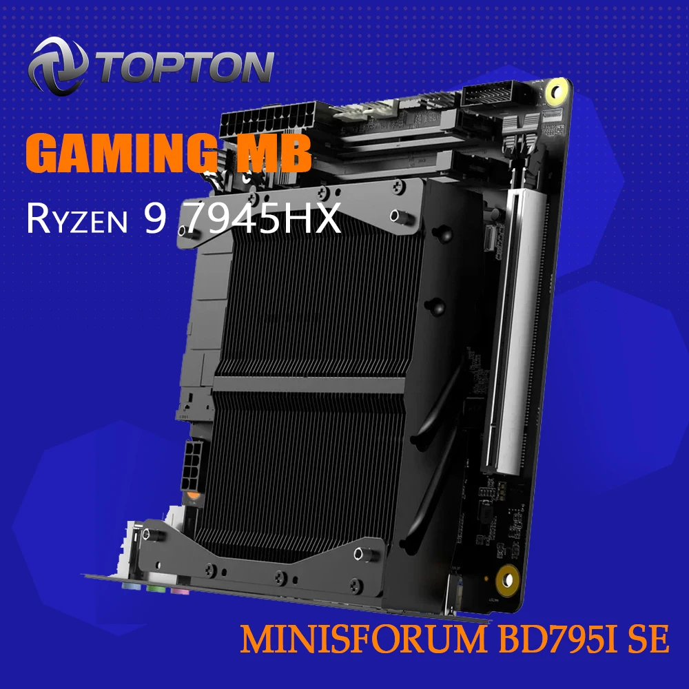 لوحة أم للألعاب MINISFORUM BD795i SE AMD R9 7945HX 2 * DDR5 2 * NVMe PCIe5.0 x16 2.5G LAN لوحة رئيسية ITX صغيرة 8K مخرج ثلاثي