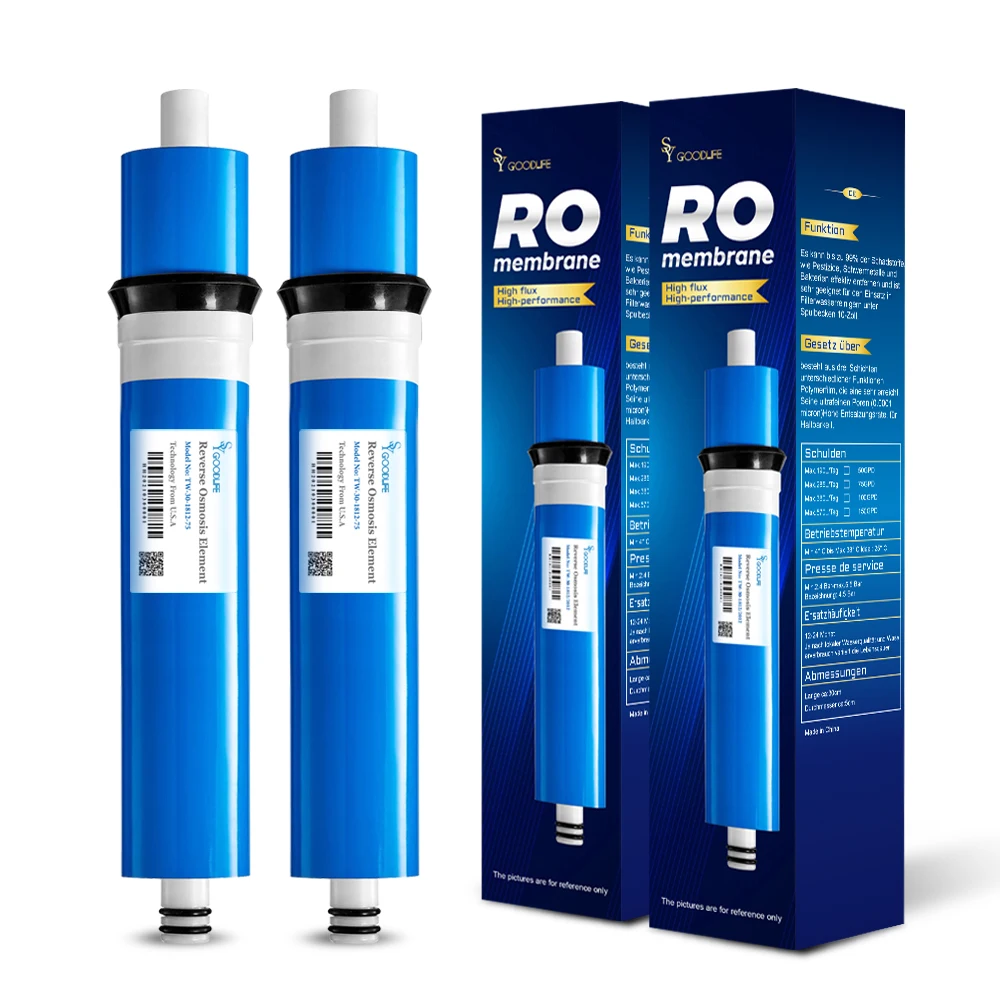 

1812-50G/75G/100G/150GPD (2PCS) Home Kitchen Reverse Osmosis RO Membrane Purifier Water Drinking Treatment