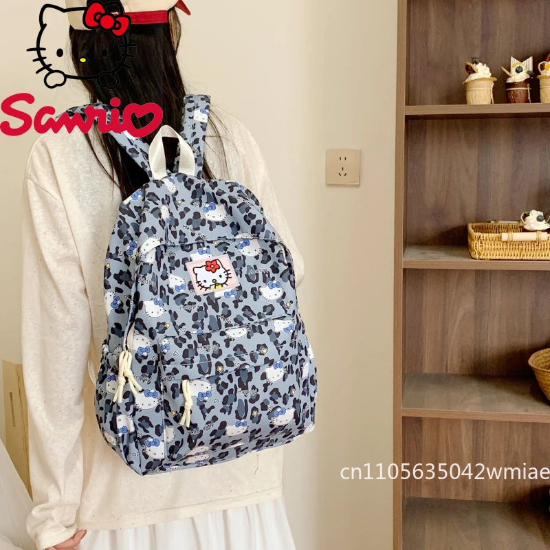 Hello Kitty 2026 New Women's Backpack Fashion High Quality Student Backpack Cartoon Versatile Multi Functional Travel Backpack