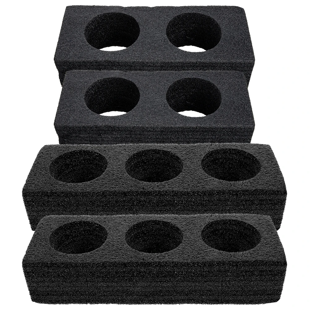 

4pcs Cup Holders Black 2 Holes 3 Holes Reusable Drink Carrier Portable Takeout Coffee Cup Trays Packing Supplies Lightweight