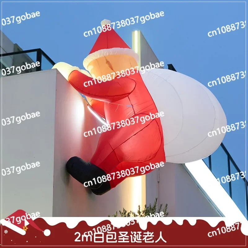 2024 Christmas Decorations Climbing Windows Santa Claus Inflatable Air Mold Theme Scene Decoration Pendant