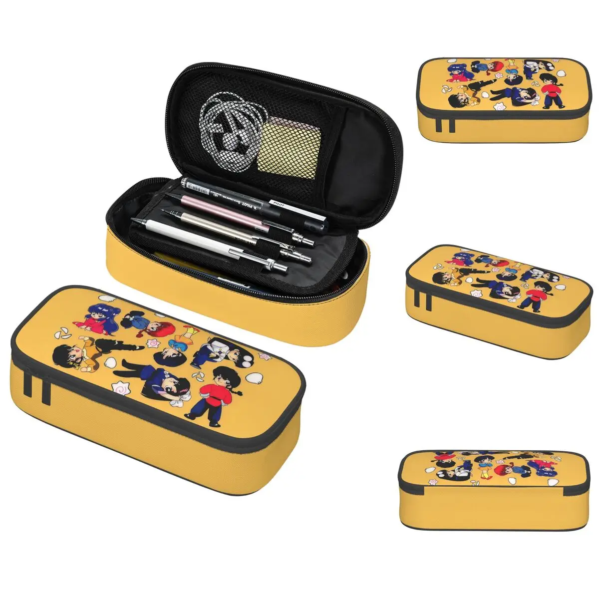 Ranma Saotome Pig Astucci per matite per ragazze Grandi sacchetti per penne portaoggetti Astuccio per penne Astuccio per matite per ragazzi Ragazze Studenti Scuola di cancelleria