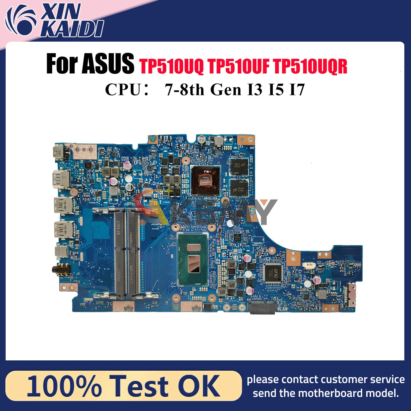 

TP510UQ Материнская плата для ноутбука ASUS VivoBook Flip TP510UQ TP510UQR TP510U TP510UF Материнская плата с процессором I3 I5 I7 100% tests OK stk