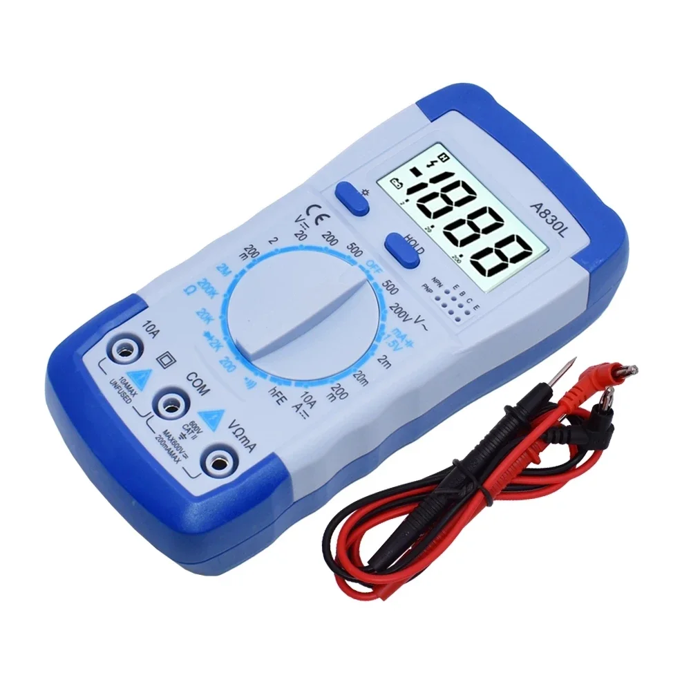 

LCD Digital Multimeter DC AC Voltage Diode A830L Freguency Multifunction Volt Tester Test Current Voltmeter Ammeter Meter Gauge