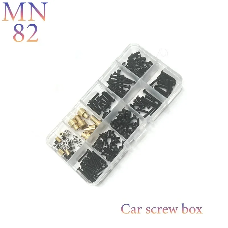 RC Auto Parts MN82 LC79 1:12 Oryginalne części metalowe Wave Box Amortyzator osi Beam Wheel Brow Tire Zdalnie sterowana ciężarówka