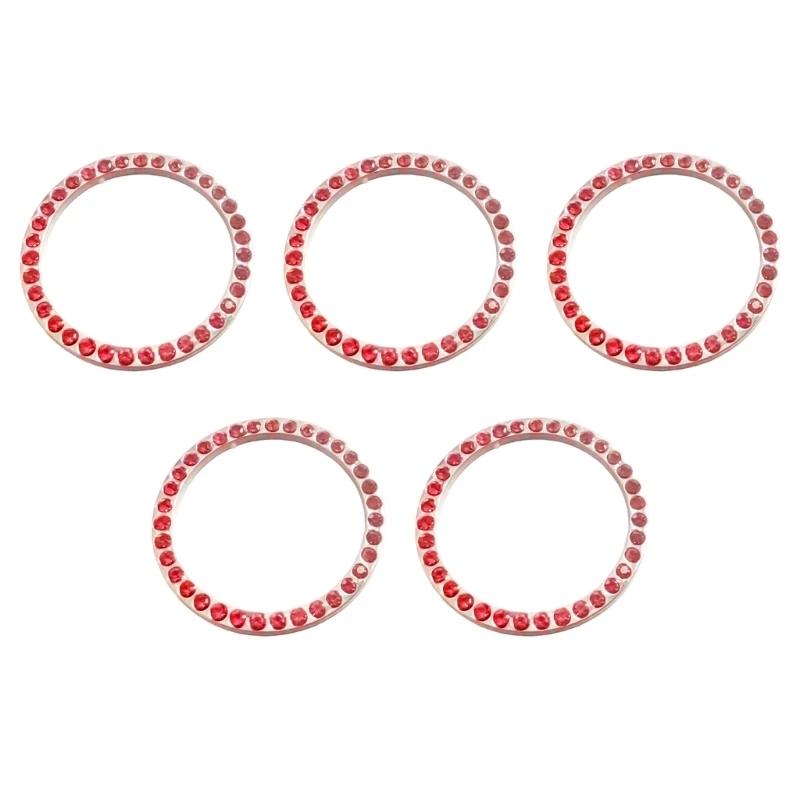 N5KD Start Button Rings set Heat Resistant Adhesive Stylish Auto Interior Enhancement