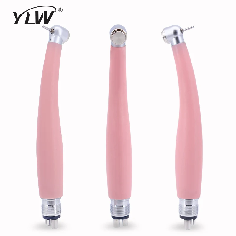 High Speed Dental Handpiece Single Water Spray Ceramic Bearing Rotor Air Turbine Dentist Tips Pink Plastic Lightweight Handle