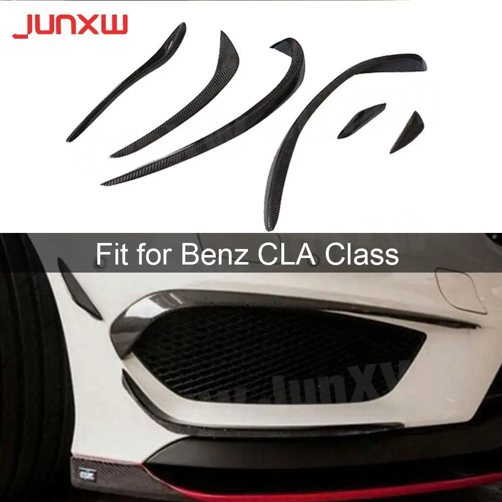 

6PCS Carbon Fiber Front Fog Lamp Cover Trim Frame For Mercedes Benz CLA Class W117 C117 CLA200 CLA220 2017 2018 Car Styling