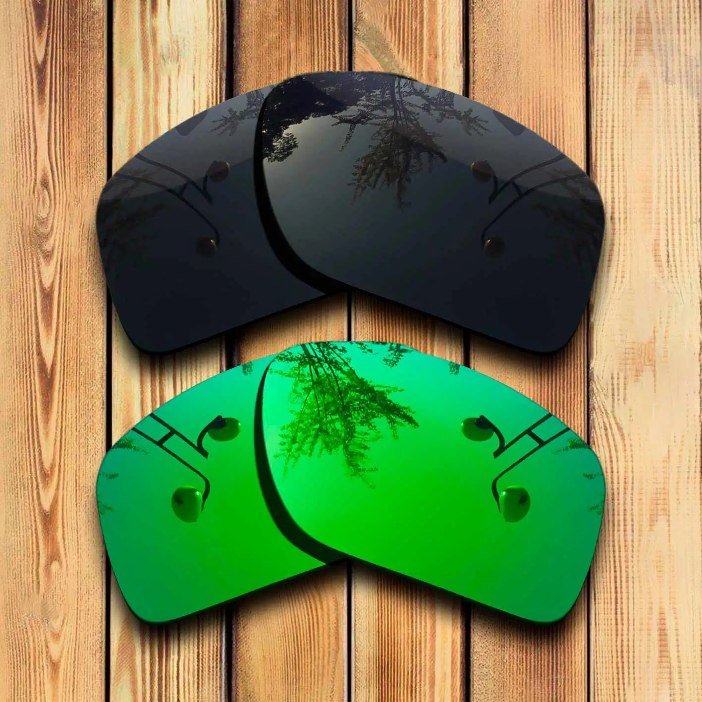 

100% Precisely Cut Polarized Replacement Lenses for Conductor 8 Sunglasses Solid Black& Green Combine Options