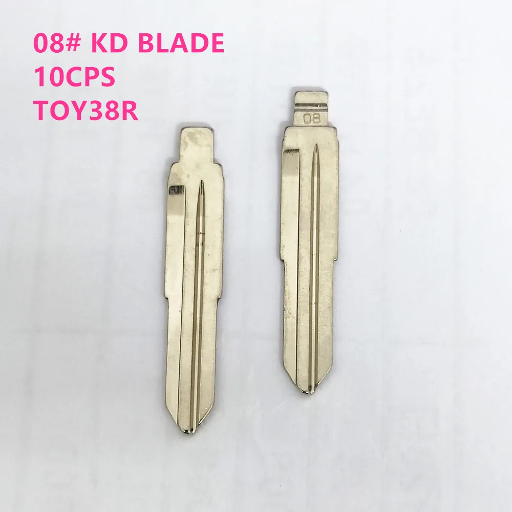 

10pcs 08# TOY38R Metal Uncut Blank Flip Remote Key Blade For Daihatsu Kia Compatible With Keydiy KD Xhorse VVDI JMD
