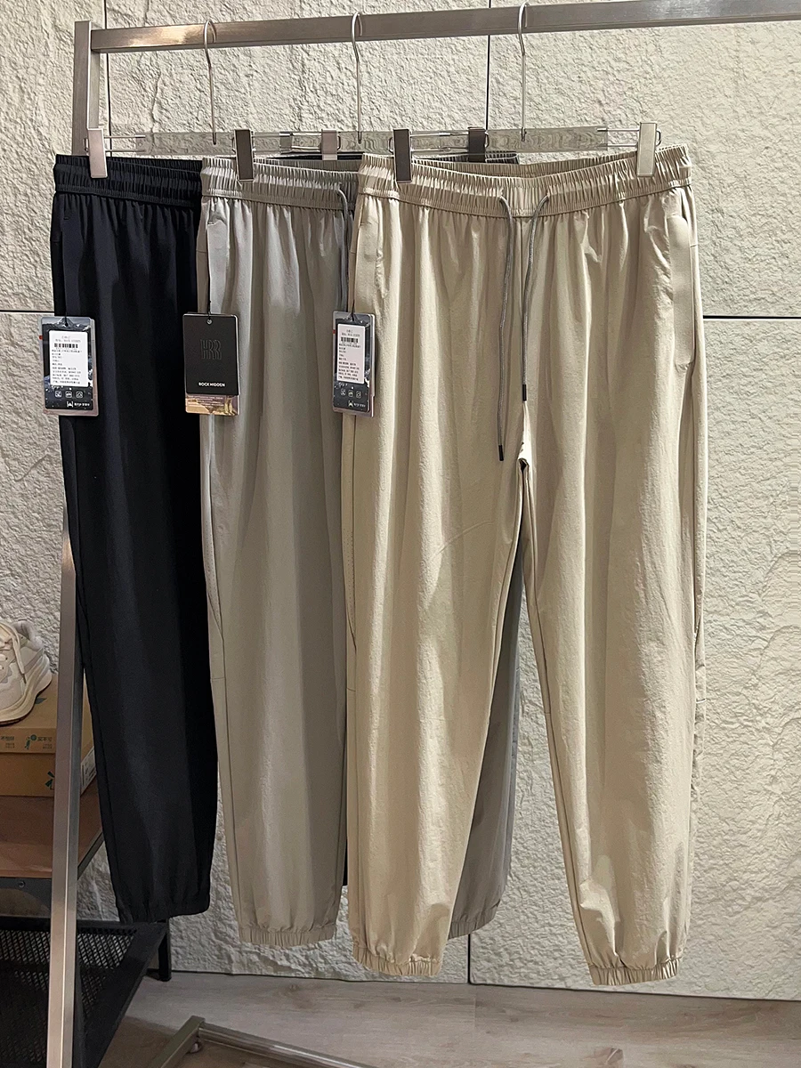 

Men's Comfortable Lightweight Breathable Casual Pants Straight Leg Sporty Loose Fit Spring Summer Fashion Versatile Cuffed Tr...