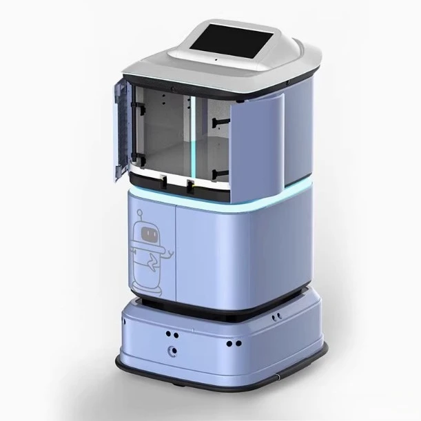 Distribution robots are suitable for outdoor distribution, office buildings, restaurants, communities, warehouses, factories, a