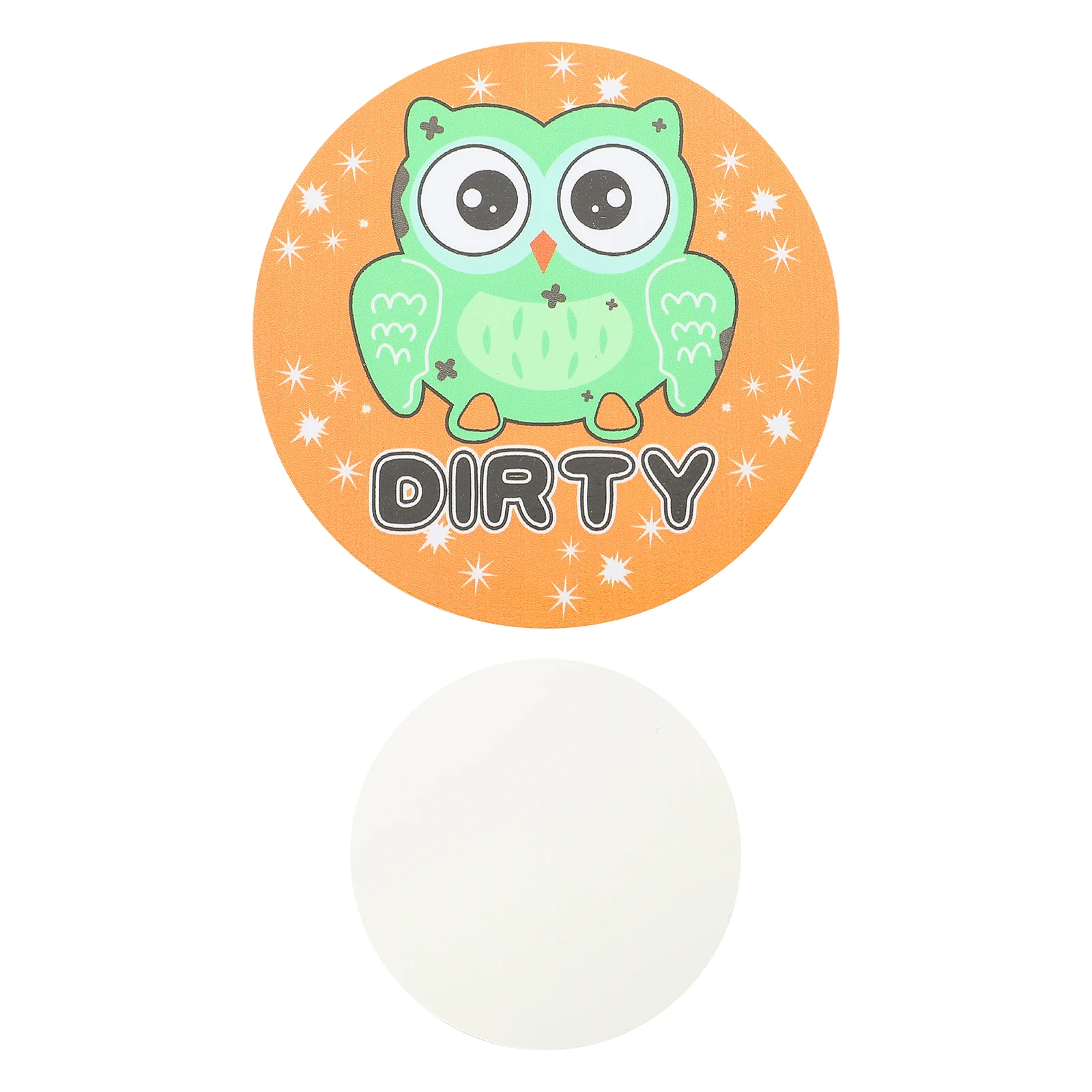 Double Sided Magnetic Sign for Dishwasher Clean Dirty Indicator Cartoon Design Kitchen Accessories Washing Machine Decorative
