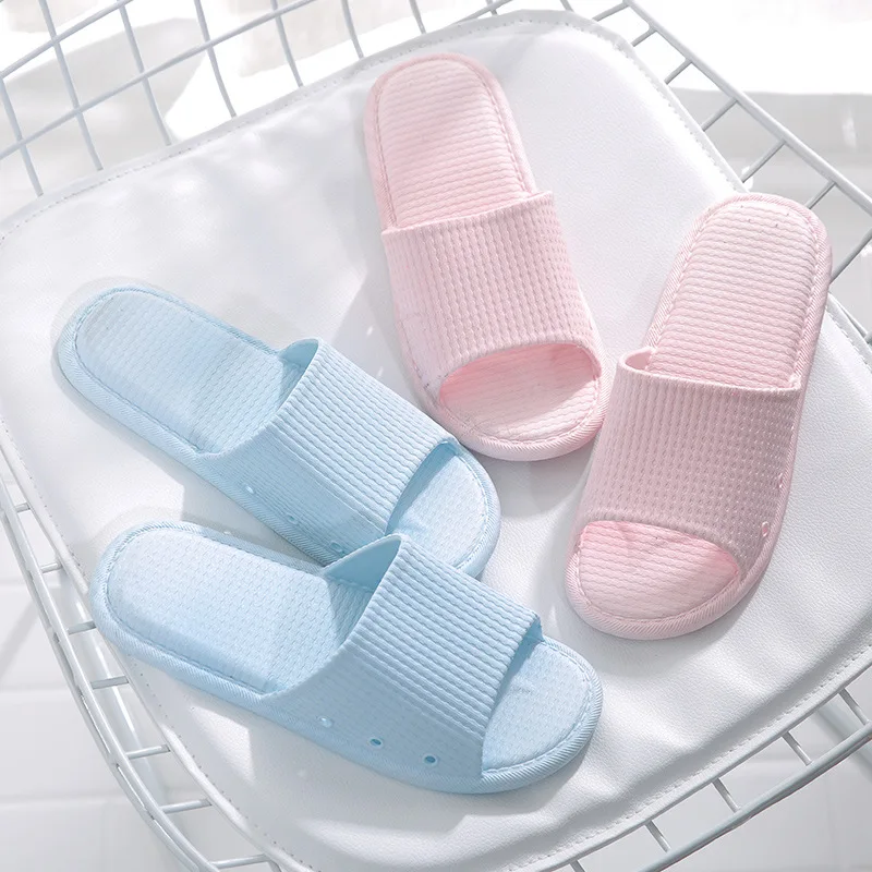 Summer couple indoor shower slippers men's new anti slip cool slippers home plastic bathroom slippers women