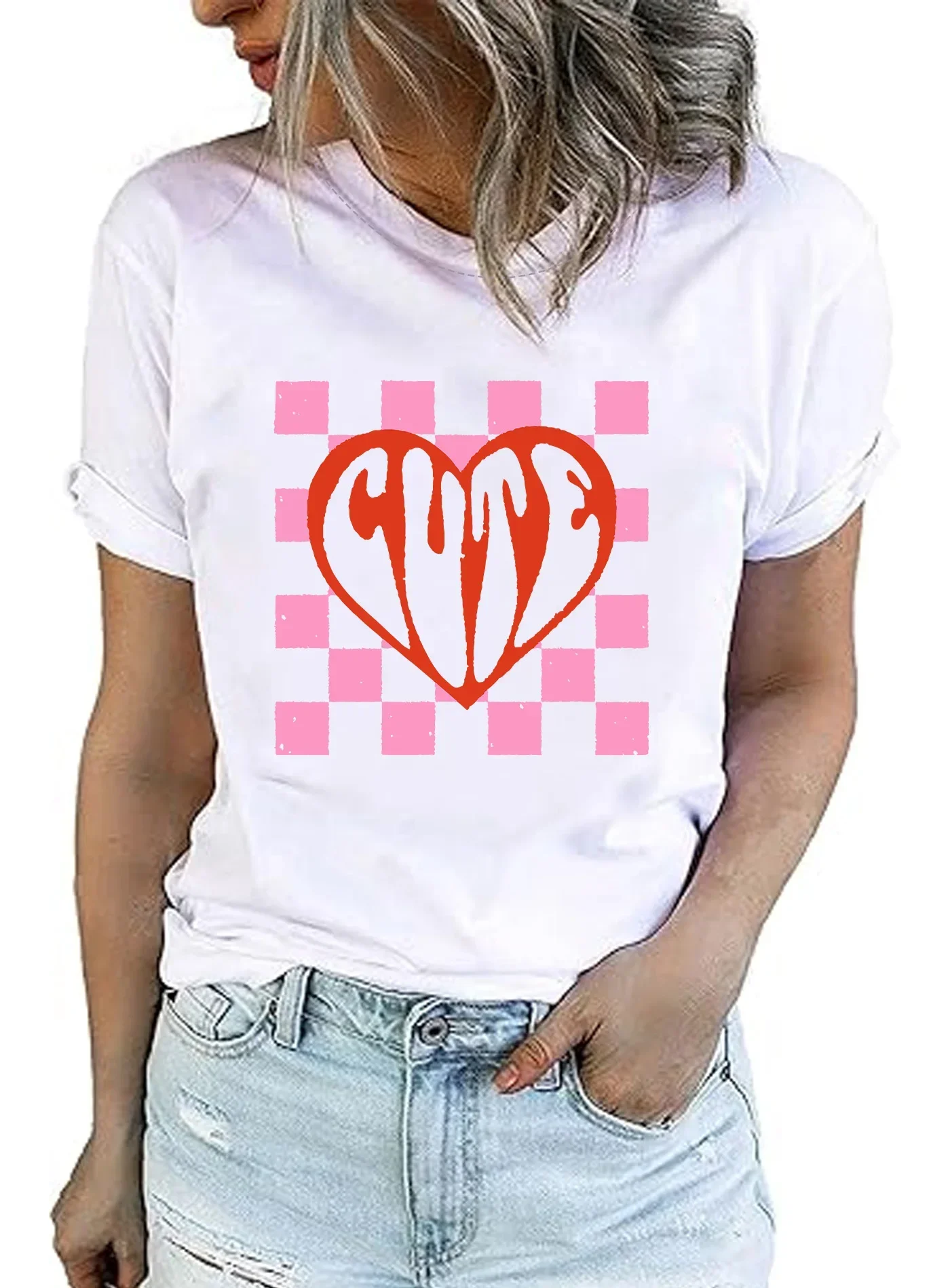 

Spring and Summer Christmas Printed T-shirt, Casual Short Sleeve Round Neck T-shirt, Fashion Women's Clothing