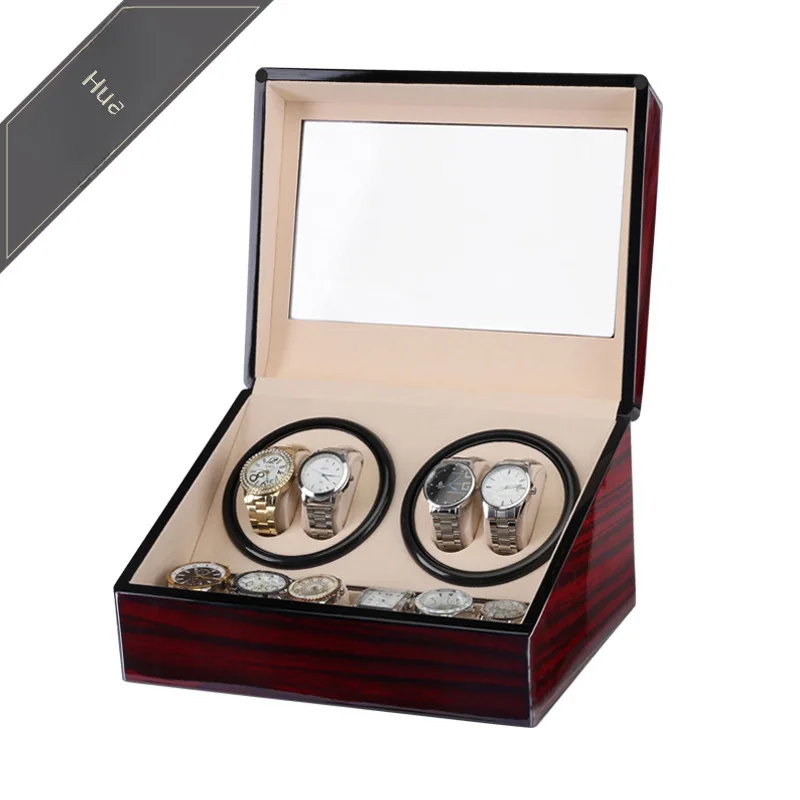 Electric motor box4+6Piano Lacquer Automatic Winding Watch Box Wooden Mechanical Watch Shaking Watch DeviceWatch winder