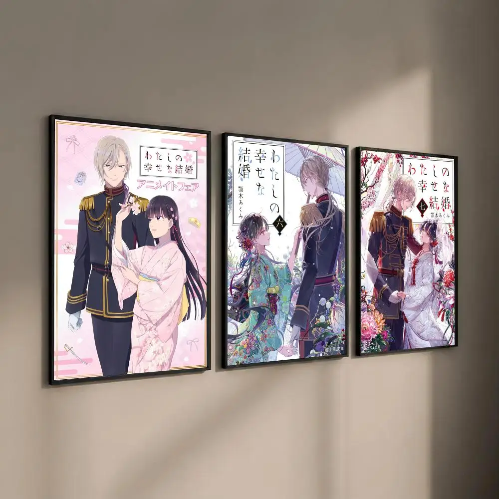 My Happy Marriage Poster Self-adhesive Art Waterproof Paper Sticker Coffee House Bar Room Wall Decor