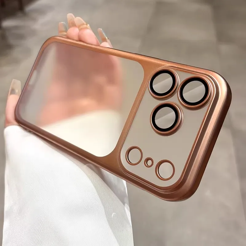 Luxuriöse Nano-Matt-Transluzente Hülle für iPhone 18 17 16 Plus 15 14 13 Pro Max mit Objektivschutz und Matter Rückseite
