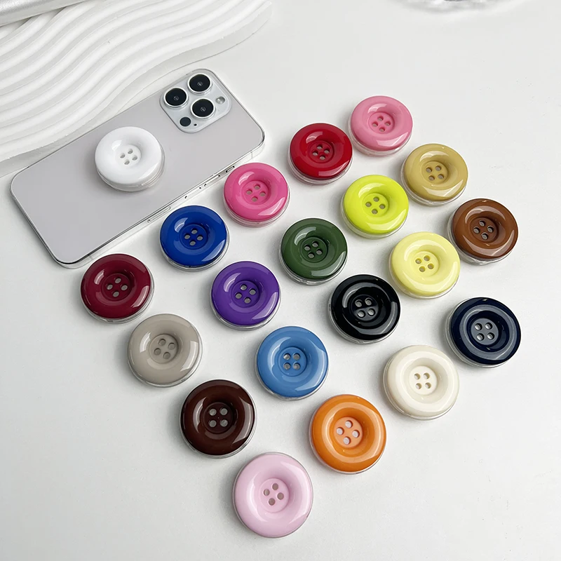 Cute Button Phone Holder Griptok Bracket Grip Tok for IPhone Samsung Universal Accessories Phone Socket Ring Support Stand