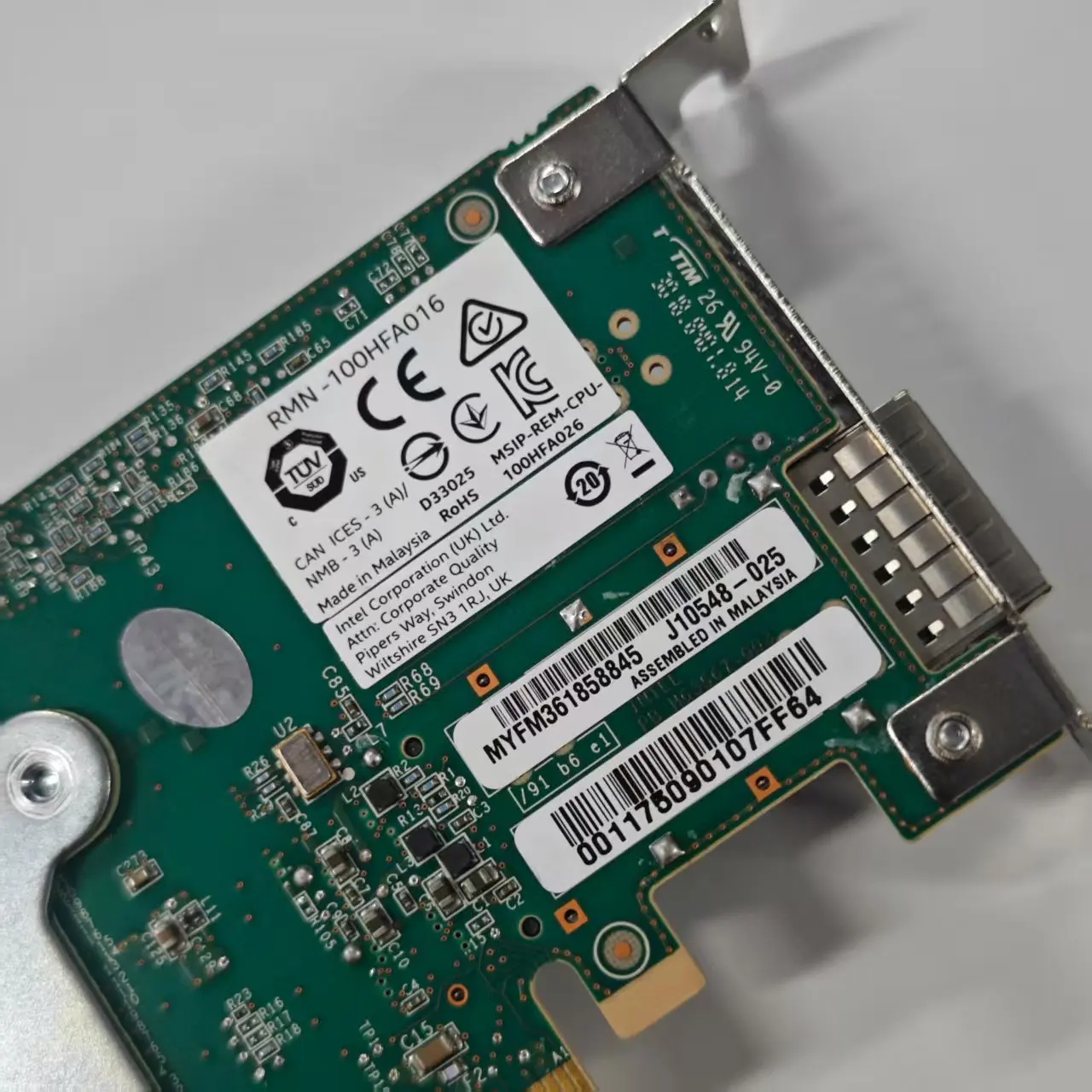 インテル 100hfa016 オムニ パス ホスト ファブリック アダプター 100 シリーズ ファイバーチャネル J10548
