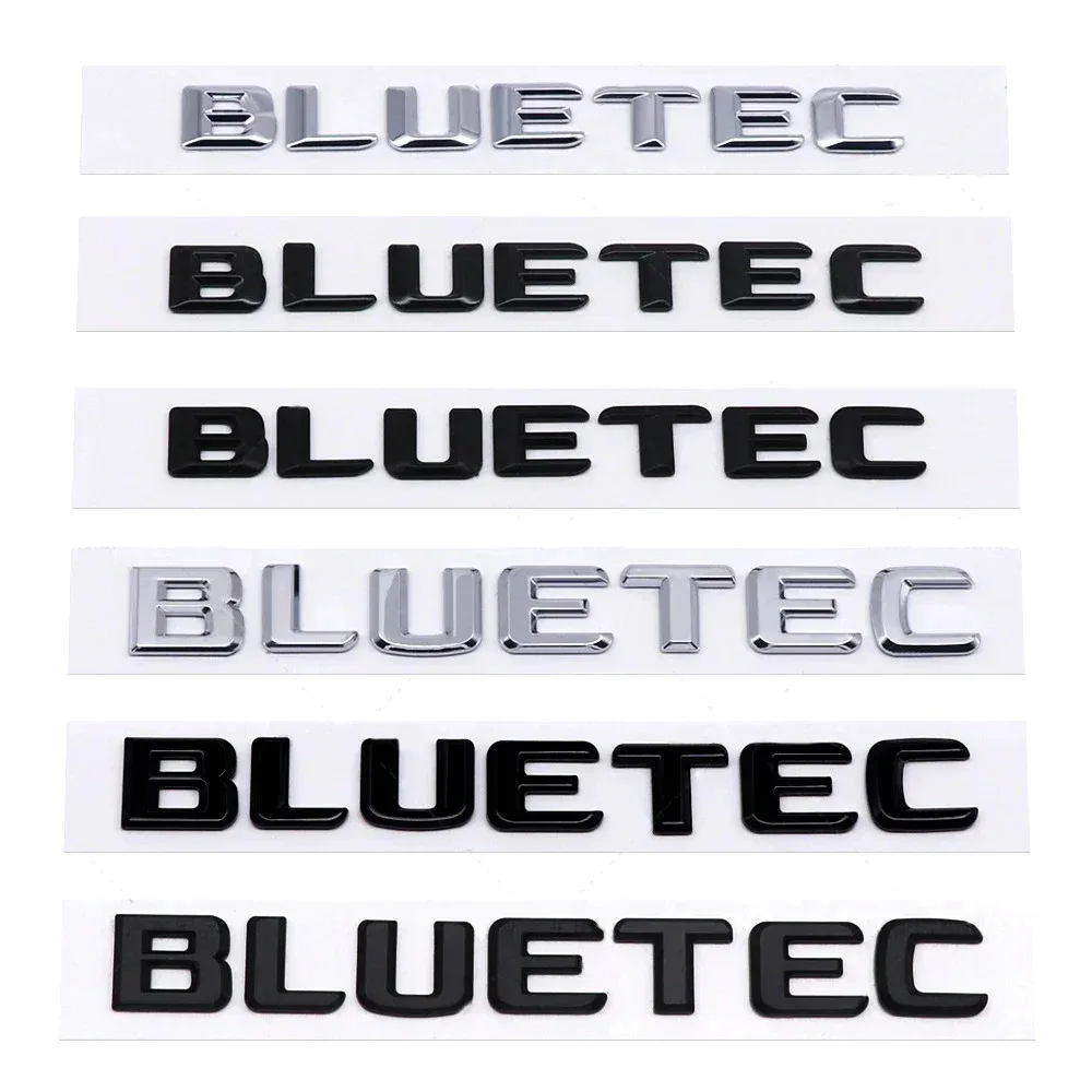 Car Whole Body Trunk Emblem Sticker Bluetec Logo for Mercedes Benz W210 W211 W212 W124 G500 C200 E320 Cla Clk Cls ml