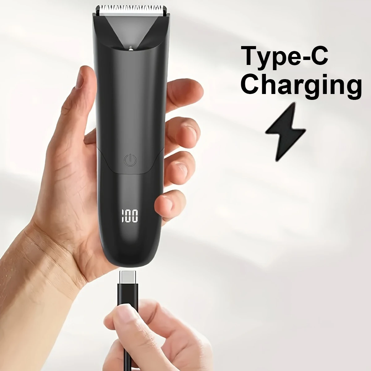 Man Beard Shaver Sideburn Electric Body Hair Trimmer With 2 Protective Cap For Underarm Leg Hair Razor Rechargeable Grooming Kit image 5