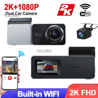 New Mini Compact 1440P Car DVR Dual Dash Camera Front 2K Dashcam WIFI Wireless Car Black Box Rear 1080P Vehicle Camcorder